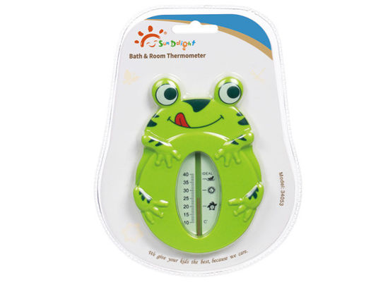 Frosch formte grünes ABS Baby-Bad und Raum-Thermometer