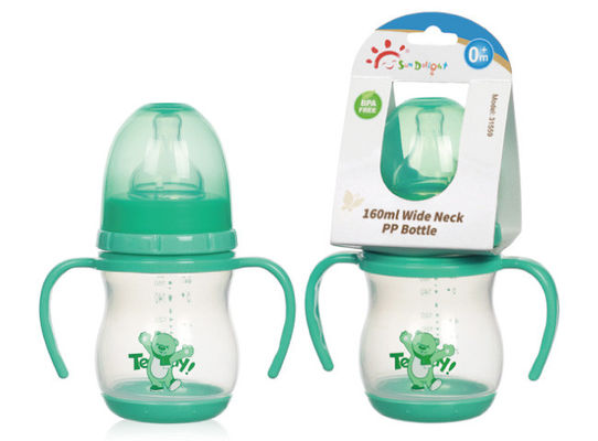 Doppeltes Polypropylen-Baby-Flaschen-kundengebundenes Logo des Griff-pp.