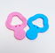 Reißfestigkeits-fertigte 3-monatiges Baby-Silikon Teether Logo besonders an