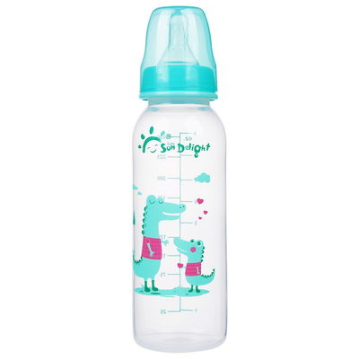 Standard 250ml 8oz PP Neugeborenes Baby Flasche Pink Blau Grün