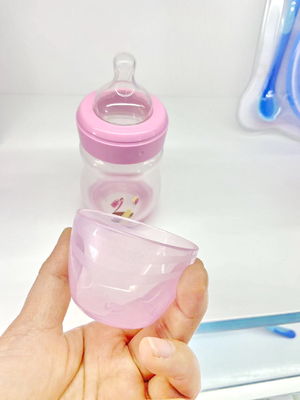 Nahrungsmittelqualität Silikon Brustwarze Großhals Babynahrungsflasche BPA-freie PP-Plastikflaschen