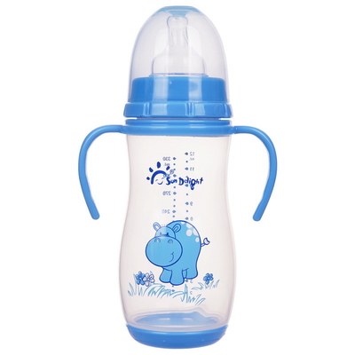 12oz 330ml PP Babyflasche mit doppeltem Griff