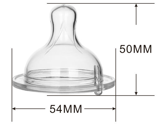 Erste Notwendigkeiten Silikon Babyflasche Nippel, langsam fließend