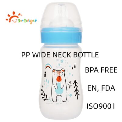 BPA-freie Plastikflasche für Neugeborene mit 260 ml Kapazität und undichtem Design