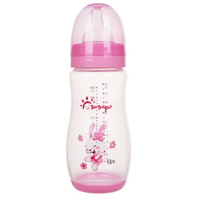Breites Silikon pp. des Hals-12oz 330ml bilden Baby-Saugflasche einen Bogen