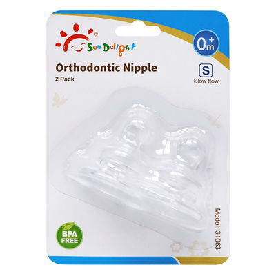 Standardbaby-Silikon-Nippel des hals-BPA freier orthodontischer