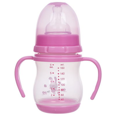 Hals-Bogen-Polypropylen-Baby-Flaschen BPA freie 6oz 160ml breite