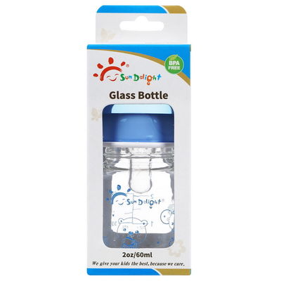 110-150℃ 60ml 2oz flüssiges Silikon-Glasbaby-Saugflaschen