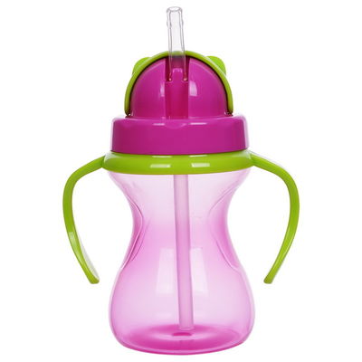 Doppeltes freies 6oz 190ml Baby der Griff-BPA belastete Straw Cup