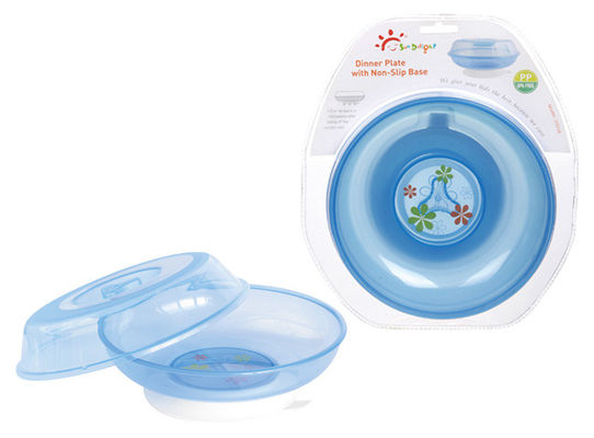 BPA FREI mit Abdeckungs-und Saugauflagen-Plastikbaby-Platte