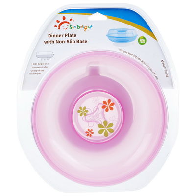 6 Monate bedeckte BPA FREIE rosa Baby-Saugplatten-