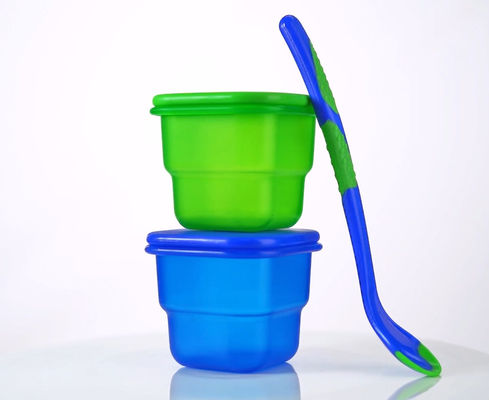 Luftdichter Plastik-freier Speicher 2pcs BPA Nahrungsmittelmit Löffel
