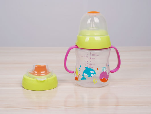 Verschütten Sie nicht 2 in 1 freier 6-monatiger das 6 Unzen-Baby Sippy-Schale BPA