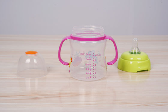 Verschütten Sie nicht 2 in 1 freier 6-monatiger das 6 Unzen-Baby Sippy-Schale BPA