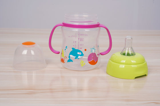 Verschütten Sie nicht 2 in 1 freier 6-monatiger das 6 Unzen-Baby Sippy-Schale BPA