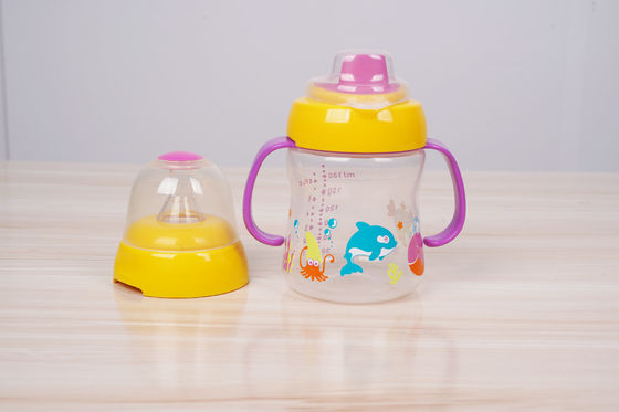 2 in 1 freier 6-monatiger 6 Unzen-Baby Sippy-Schale des Nippel-Sogbpa