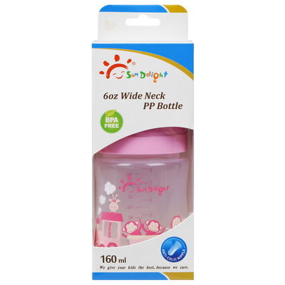 160 ml PP Babynahrungsflasche mit breitem Hals Waschbar