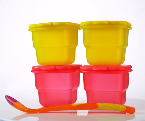 freier luftdichter Plastiksäuglingsnahrungs-Speicher 2pcs BPA mit Löffel