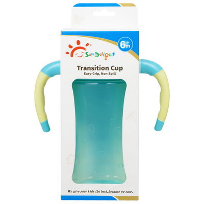 FDA 9 Unzen Baby Sippy-Schalen-mit flexibler Tülle