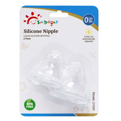 Klassische transparente Baby-Silikon-Nippel-Phthalate frei
