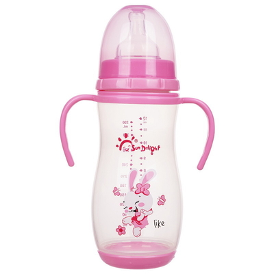 12oz 330ml PP Babyflasche mit doppeltem Griff