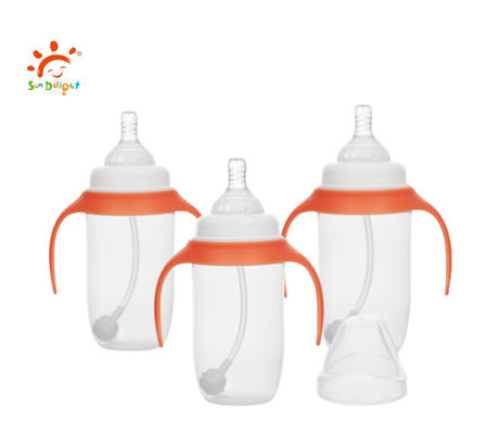 12oz/330ml Babynahrungsflasche Lebensmittelqualität PP & Silikon, BPA-frei & ISO9001 zertifiziert