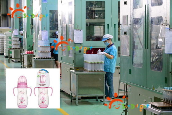 Breites Silikon pp. des Hals-12oz 330ml bilden Baby-Saugflasche einen Bogen